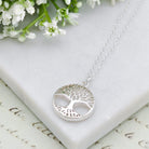 Hepburn and Hughes Mother of Pearl Pendant | Tree of Life Pendant | Spiritual Gift | Sterling Silver