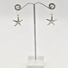 Hepburn and Hughes Mother of Pearl Starfish Drop Earrings | White Mosaic | Sterling Silver