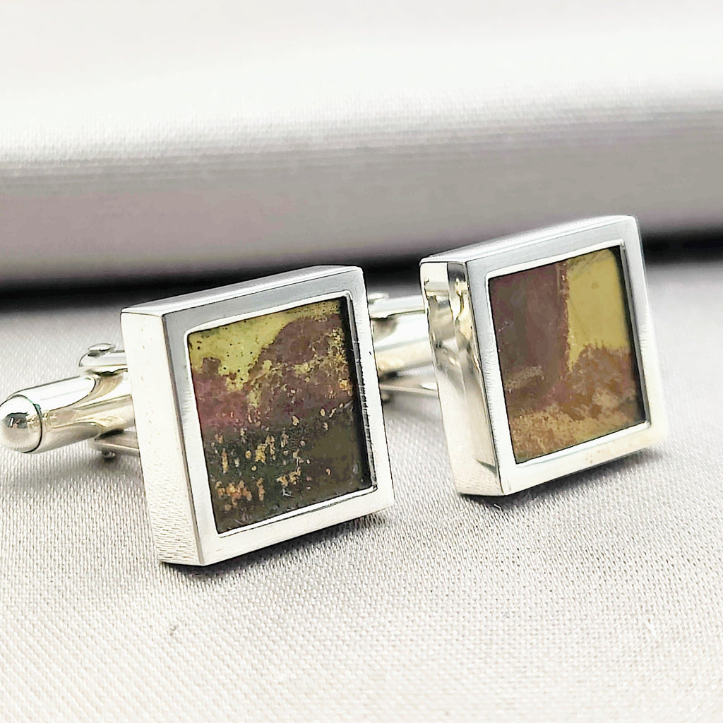 Hepburn and Hughes Nautical Cufflinks | Made with original Cutty Sark Copper | Sterling Silver Cuff Links