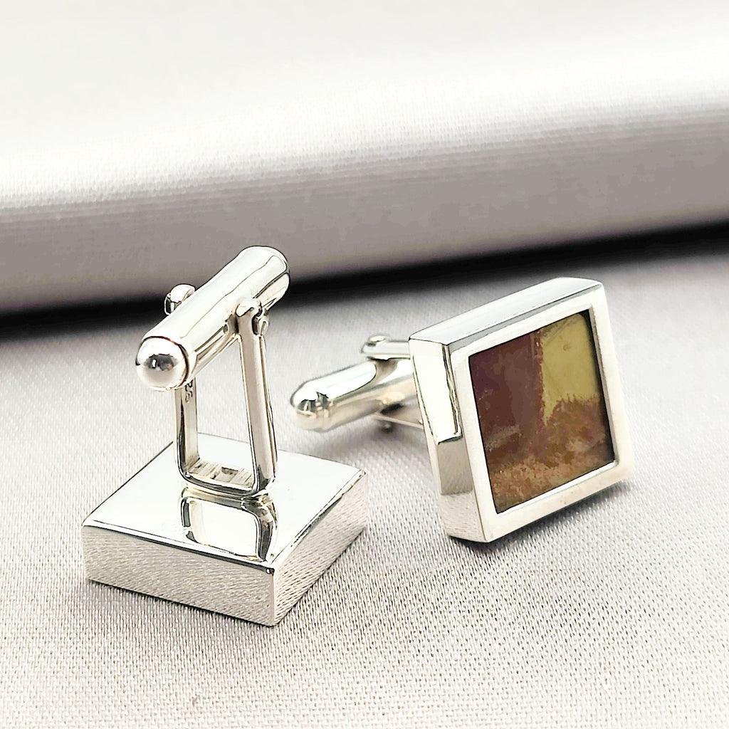 Hepburn and Hughes Nautical Cufflinks | Made with original Cutty Sark Copper | Sterling Silver Cuff Links