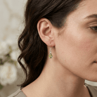 Hepburn & Hughes Ltd Peridot Drop Earrings | Pear | 16th Anniversary Gift | Sterling Silver