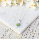 Hepburn and Hughes Peridot Pendant | 12mm Oval | August Birthstone | Sterling Silver