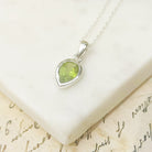Hepburn and Hughes Peridot Pendant | 12mm Teardrop | August Birthstone | Sterling Silver