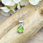 Hepburn and Hughes Peridot Pendant | 16th Wedding Anniversary | August Birthstone | Sterling Silver