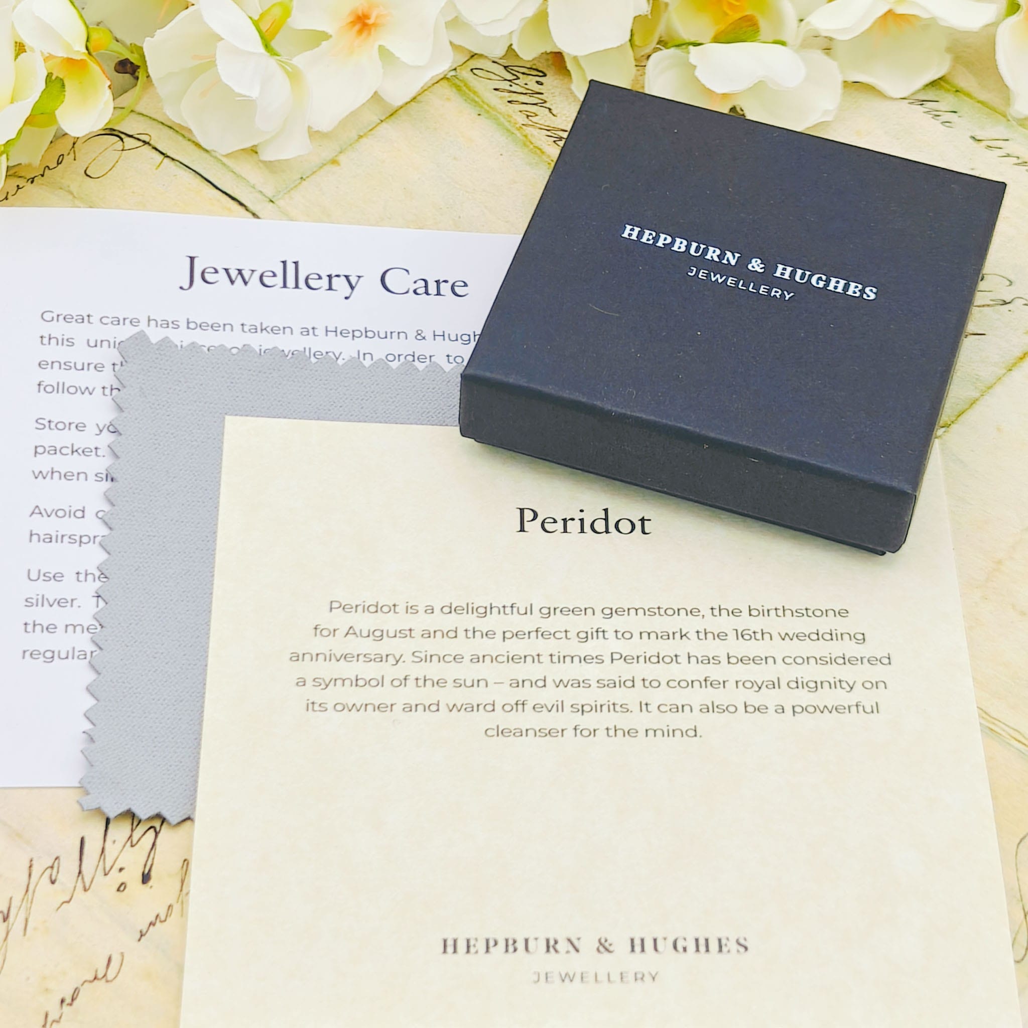 Hepburn and Hughes Peridot Pendant | 16th Wedding Anniversary | August Birthstone | Sterling Silver