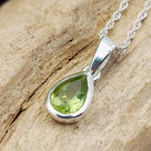 Hepburn and Hughes Peridot Pendant | 16th Wedding Anniversary | August Birthstone | Sterling Silver