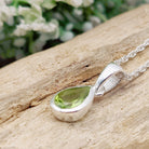 Hepburn and Hughes Peridot Pendant | 16th Wedding Anniversary | August Birthstone | Sterling Silver