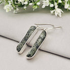 Hepburn and Hughes Preseli Bluestone 25mm Earrings | Stonehenge and Welsh Gift | Sterling Silver