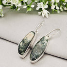 Hepburn and Hughes Preseli Bluestone 25mm Earrings | Stonehenge and Welsh Gift | Sterling Silver