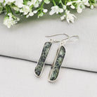 Hepburn and Hughes Preseli Bluestone 25mm Earrings | Stonehenge and Welsh Gift | Sterling Silver