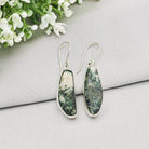 Hepburn and Hughes Preseli Bluestone 25mm Earrings | Stonehenge and Welsh Gift | Sterling Silver