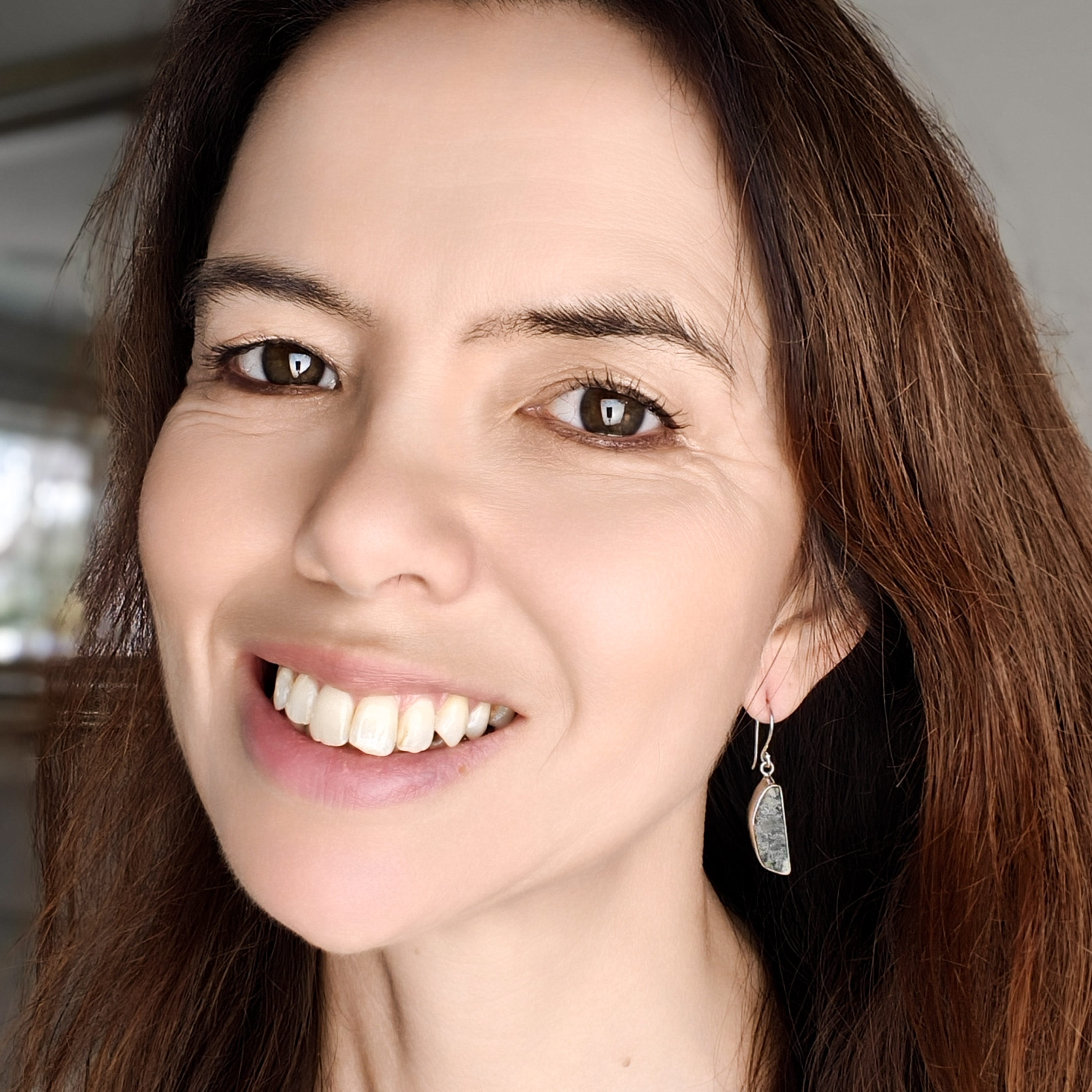 Hepburn and Hughes Preseli Bluestone Earrings in Sterling Silver | Stonehenge and Summer Solstice Gift