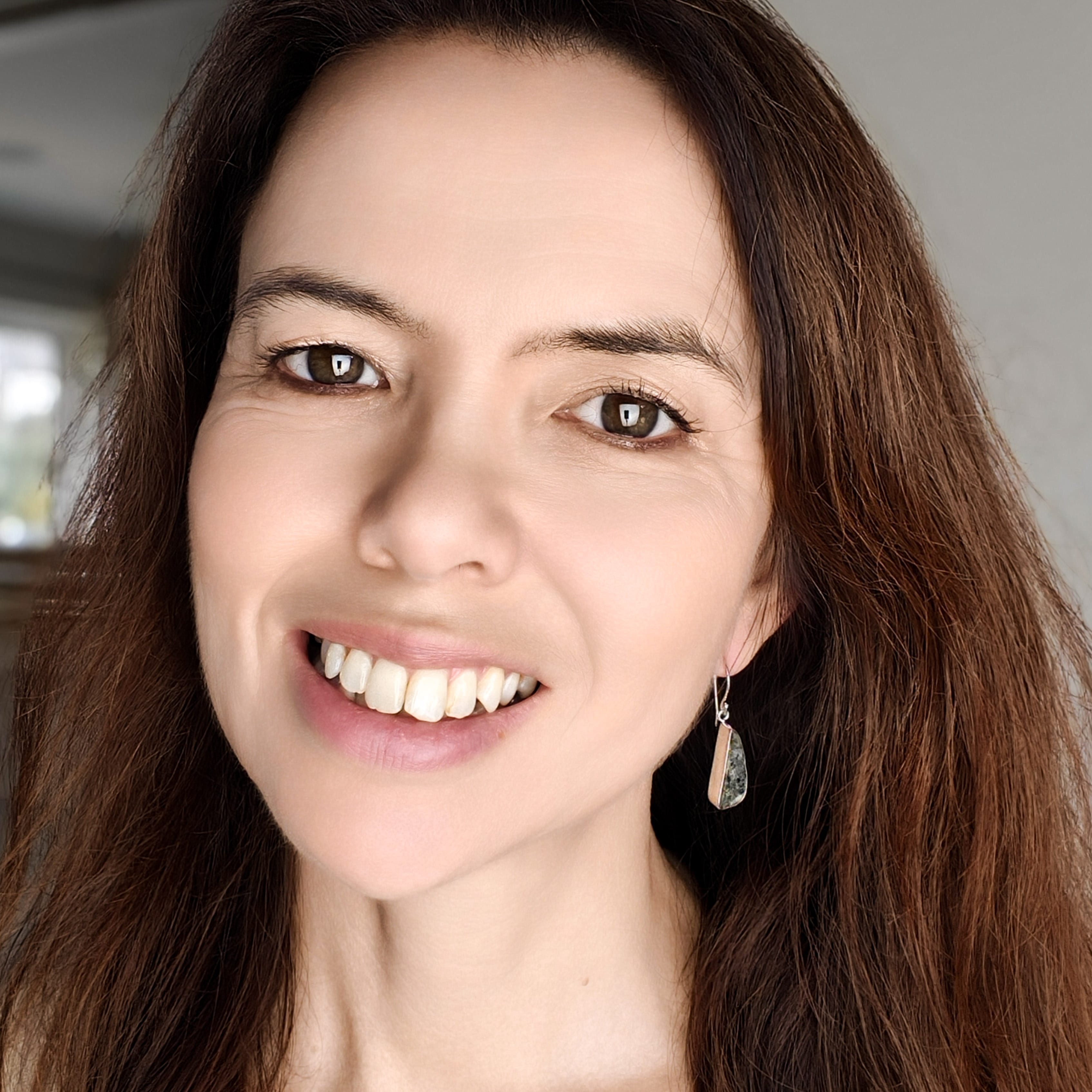 Hepburn and Hughes Preseli Bluestone Earrings in Sterling Silver | Stonehenge and Summer Solstice Gift