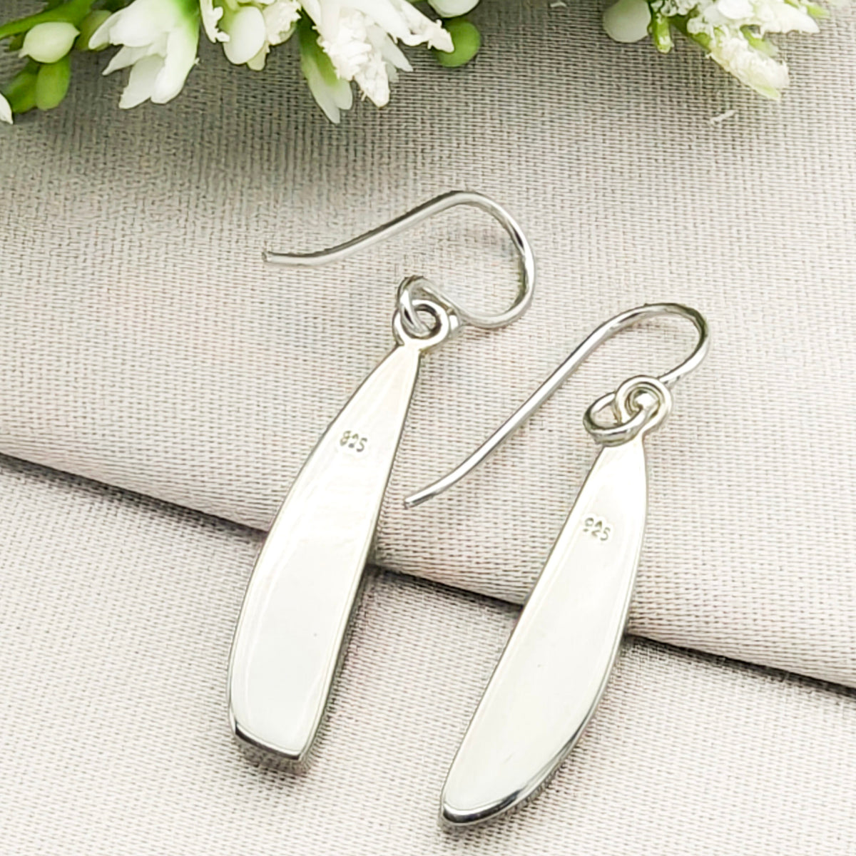 Hepburn and Hughes Preseli Bluestone Earrings in Sterling Silver | Stonehenge and Summer Solstice Gift