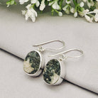 Hepburn and Hughes Preseli Bluestone Earrings | Stonehenge Stone with Ear Wire | Welsh Gift | Sterling Silver