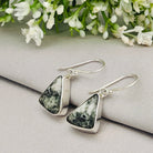 Hepburn and Hughes Preseli Bluestone Earrings | Stonehenge Stone with Ear Wire | Welsh Gift | Sterling Silver