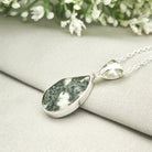 Hepburn and Hughes Preseli Bluestone Necklace | 25mm Abstract | Summer Solstice Gift | Sterling Silver