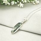 Hepburn and Hughes Preseli Bluestone Necklace | "Stonehenge" Gift | 25mm Oblong | Sterling Silver