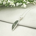 Hepburn and Hughes Preseli Bluestone Necklace | "Stonehenge" Gift | 25mm Oblong | Sterling Silver