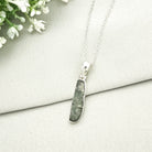 Hepburn and Hughes Preseli Bluestone Necklace | "Stonehenge" Gift | 25mm Oblong | Sterling Silver