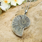 Hepburn and Hughes Pyrite Ammonite Pendant | 42mm | Sterling Silver