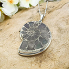 Hepburn and Hughes Pyrite Ammonite Pendant | 44mm | Sterling Silver