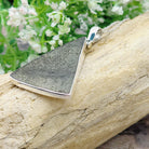 Hepburn and Hughes Pyrite Sun Pendant | Triangle | Crystal Gift | Sterling Silver