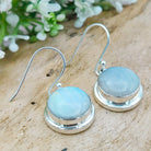 Hepburn and Hughes Rainbow Moonstone Earrings | 13mm Round | June Birthstone | Sterling Silver