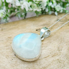 Hepburn and Hughes Rainbow Moonstone Pendant | Teardrop | June Birthstone | Sterling silver