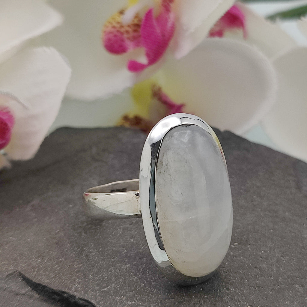 Hepburn and Hughes Rainbow Moonstone Ring | Oval | Two Styles | Sterling Silver