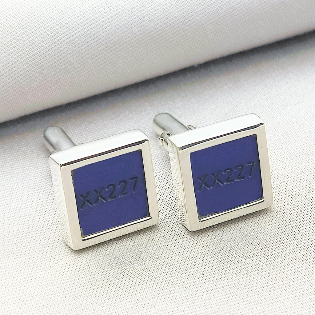 Hepburn and Hughes Red Arrows Cufflinks | Blue | Aviation Cuff Links Gift | Sterling Silver