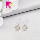 Hepburn and Hughes Rose Quartz Drop Earrings | Oval | January Birthday | Sterling Silver