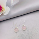 Hepburn and Hughes Rose Quartz Earrings | 10mm Circular | January Gift | Sterling Silver