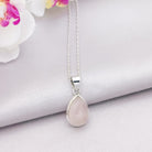 Hepburn and Hughes Rose Quartz Pendant | 20mm Oval | January Gift | Sterling Silver