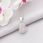 Hepburn and Hughes Rose Quartz Pendant | 20mm Oval | January Gift | Sterling Silver