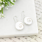Hepburn and Hughes Shiva eye earrings | 20mm Oval | Shell Gift | sterling silver