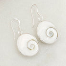 Hepburn and Hughes Shiva eye earrings | 20mm Oval | Shell Gift | sterling silver