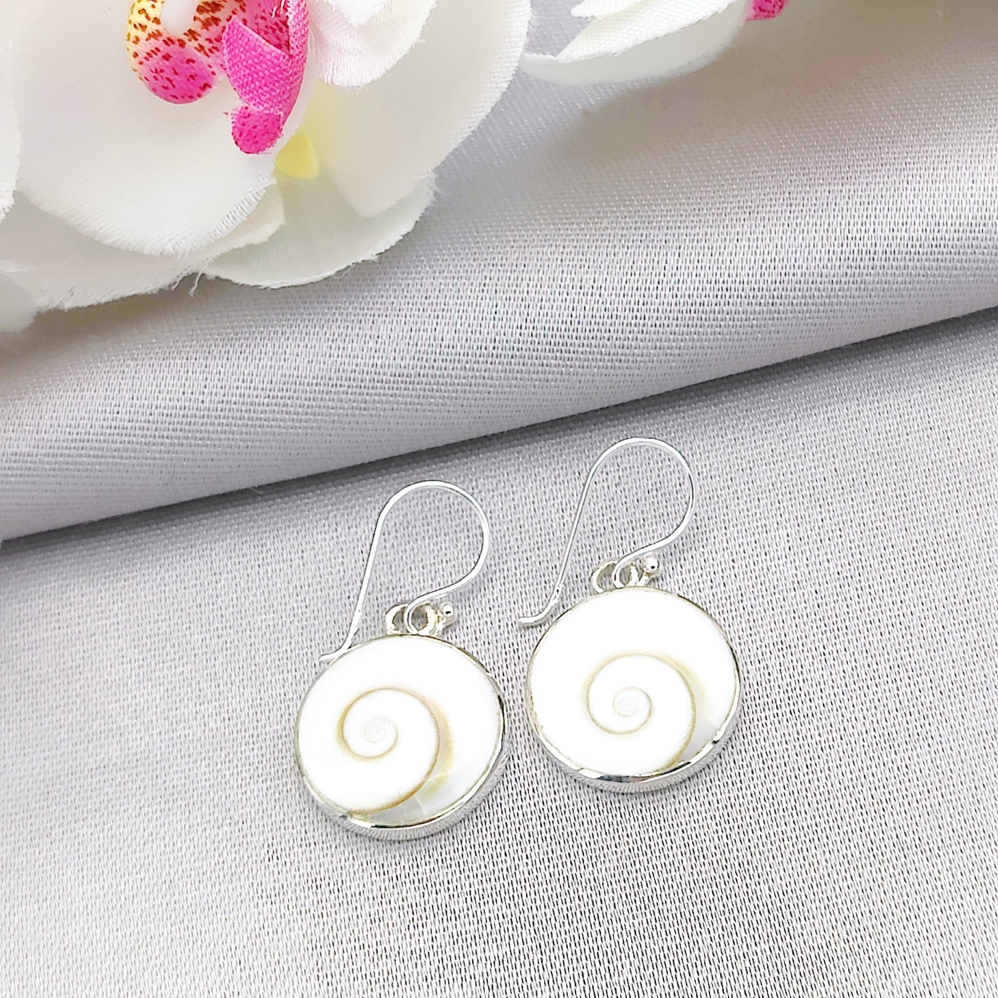 Hepburn and Hughes Shiva Eye Earrings | Reversible Yin and Yang | Circular | Sterling Silver