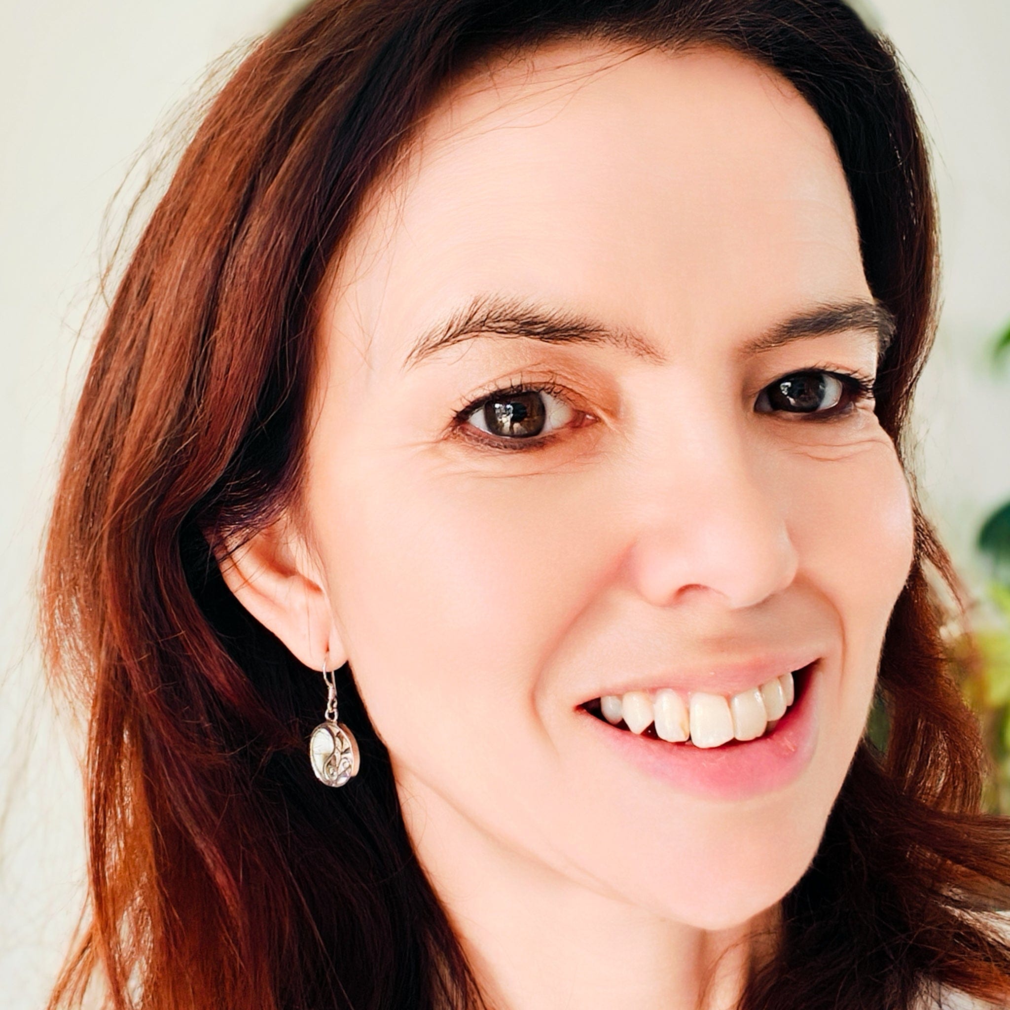 Hepburn and Hughes Shiva Eye Earrings | Yin and Yang Seashells | Circular | Sterling Silver