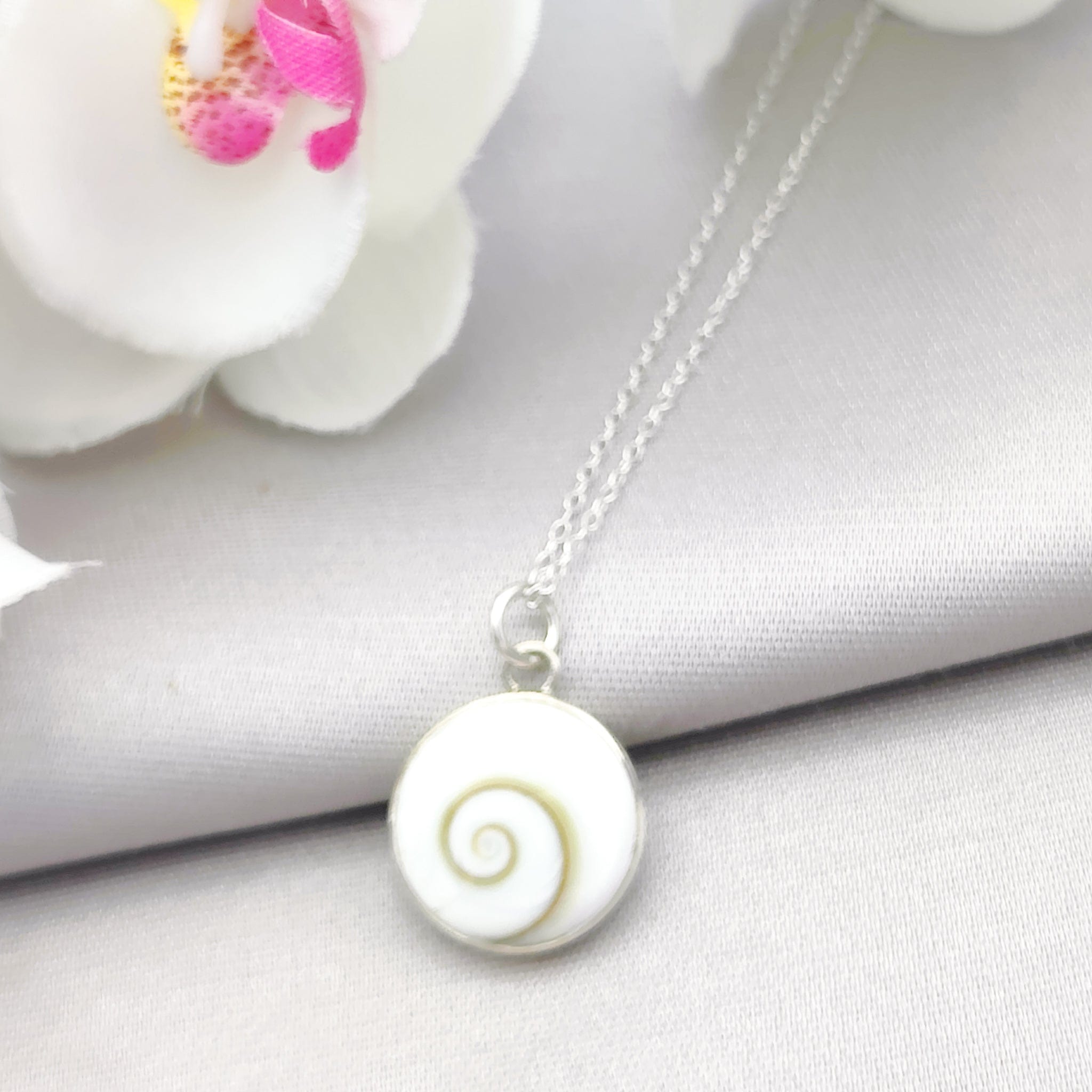 Hepburn and Hughes Shiva Eye Pendant | Reversible Yin Yan | Circular | Sterling Silver