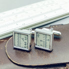 Hepburn and Hughes Slide Rule Cufflinks | Maths Gift Cuff Links | Sterling Silver