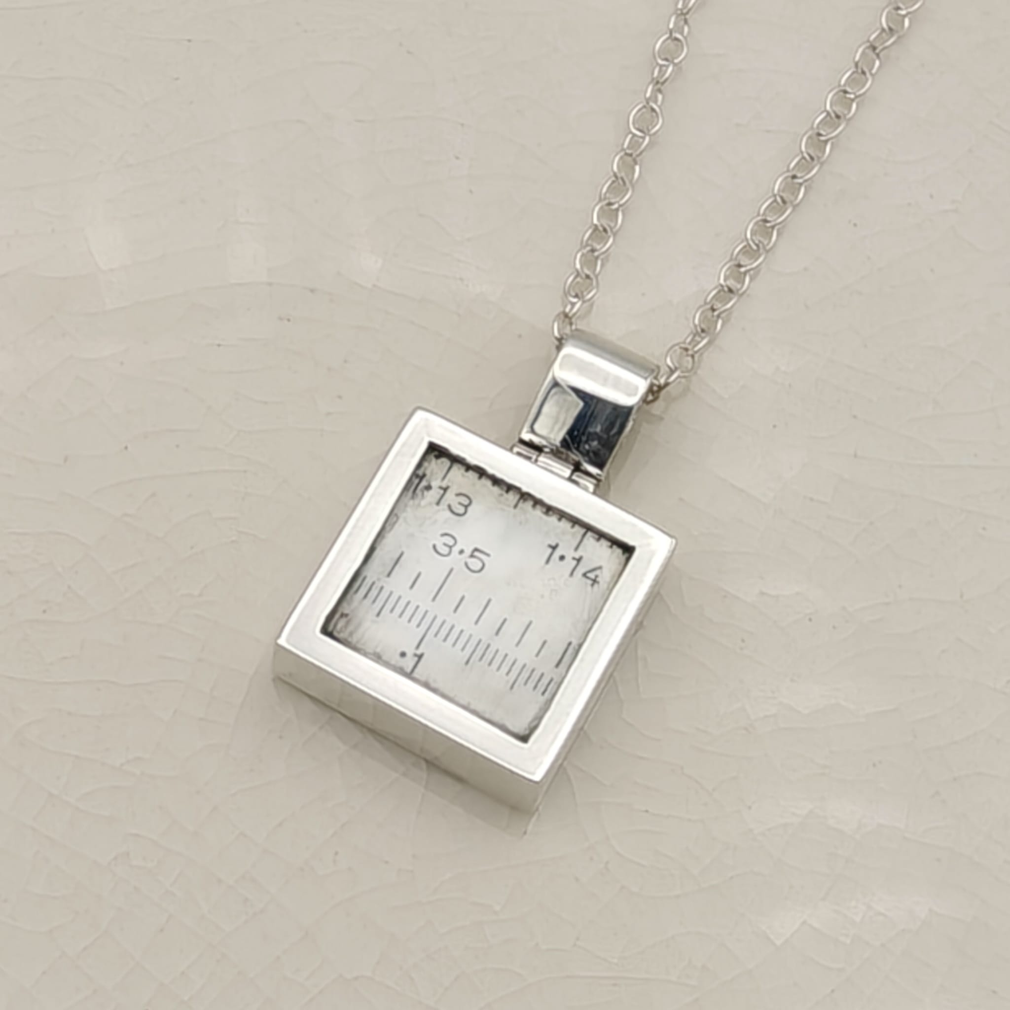 Hepburn and Hughes Slide Rule Pendant | Maths and Science Gift | Sterling Silver