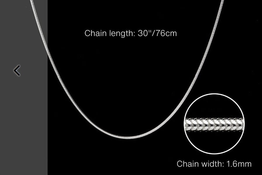 Hepburn and Hughes Snake Chain 30", Sterling Silver