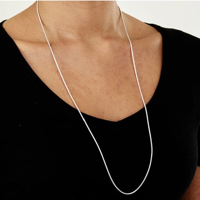 Hepburn and Hughes Snake Chain 30", Sterling Silver