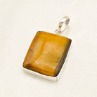 Hepburn and Hughes Tiger's Eye Gemstone Pendant | Alternate November Birthstone | Sterling Silver