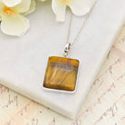 Hepburn and Hughes Tiger's Eye Gemstone Pendant | Alternate November Birthstone | Sterling Silver
