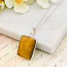 Hepburn and Hughes Tiger's Eye Gemstone Pendant | Alternate November Birthstone | Sterling Silver