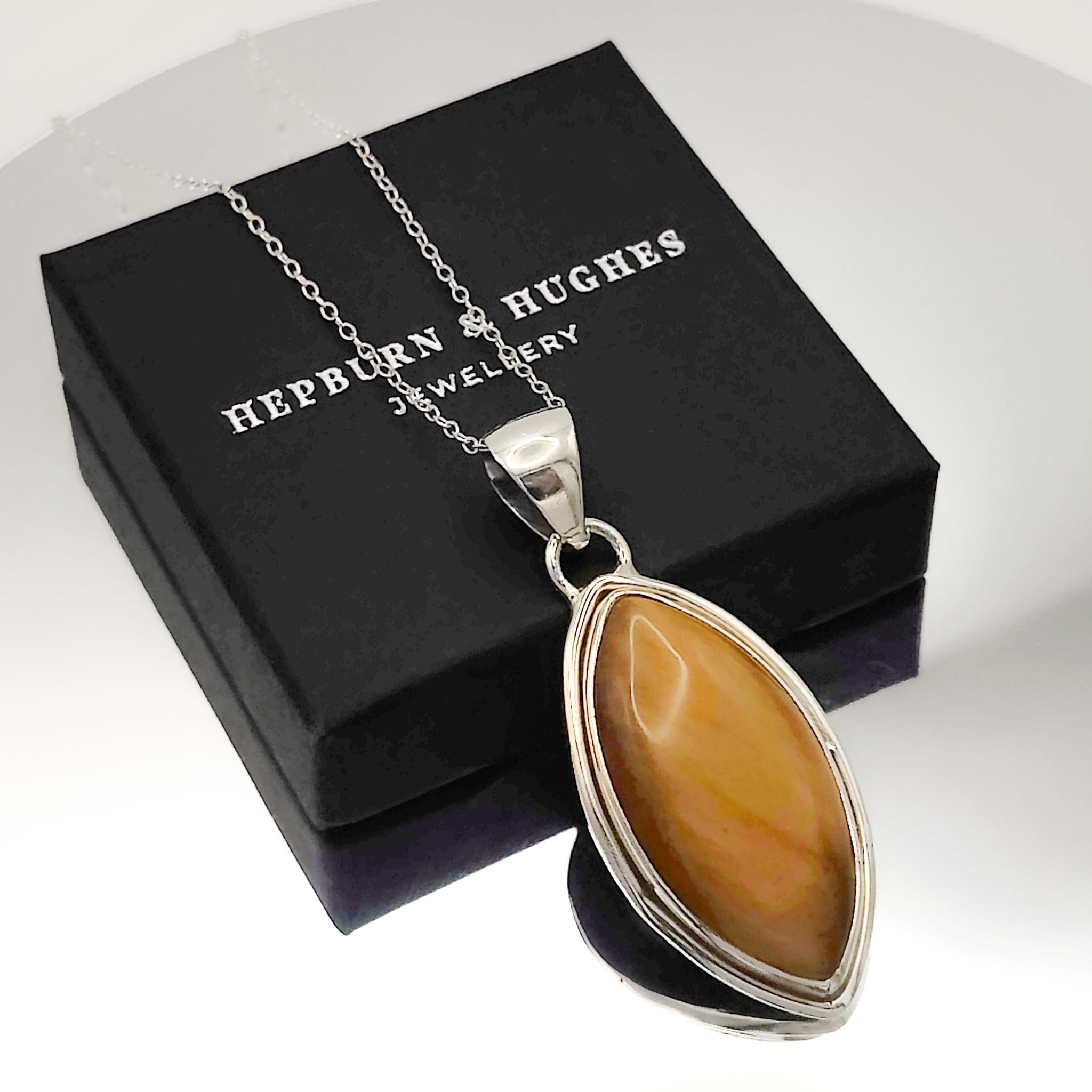 New Sterling Tiger Eye factory Necklace