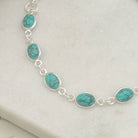 Hepburn and Hughes Turquoise Bracelet with 10 Gemstones in Sterling Silver| December Birthstone Gift
