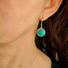 Hepburn and Hughes Turquoise | Drop Earrings | Cirular | Sterling Silver